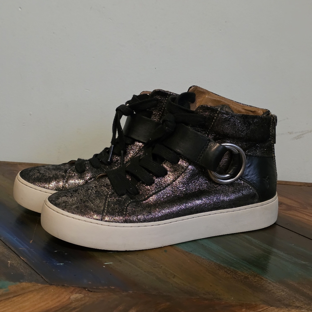 FRYE Women's Lena Harness High Fashion Sneaker Sz 6.5